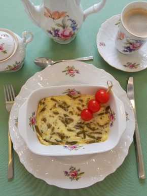 Простая и вкусная фриттата с зеленой фасолью по рецепту Марселлы Хазан