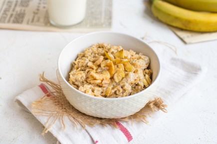 Завтрак льва Бонифация: овсяная каша с бананами