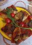 Нежная постная лепешка с запечёнными овощами